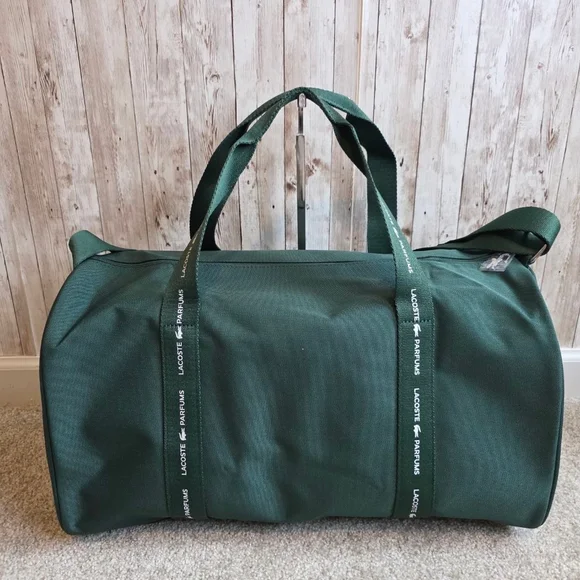 Lacoste Green Duffel Travel bag with White Accents - Picture 7 of 8